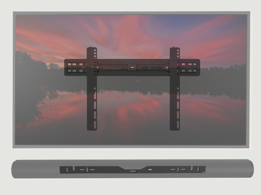 Muurbeugels vast geschikt voor Sonos Arc zwart & 37-70 Inch televisie