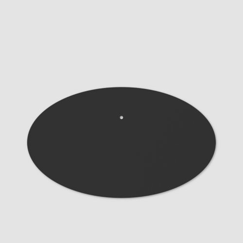 VOET 68x40 CM OVAAL ZWART STAAL