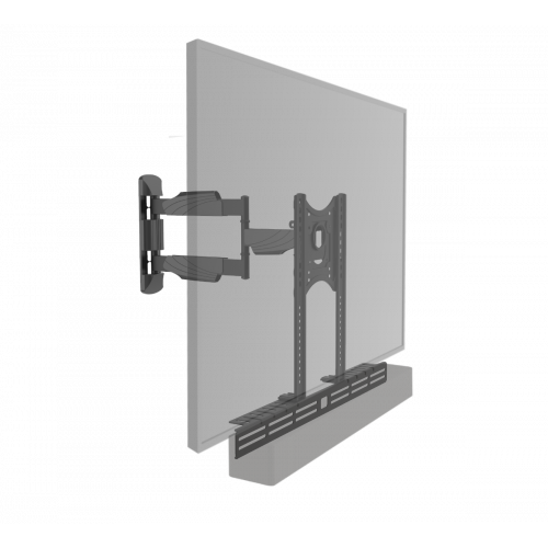 Draaibare Tv Muurbeugel met Universele Soundbar Beugel voor  32 - 55 Inch Televisie 