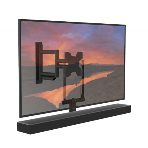 TV Muurbeugel PREMIUM zwart met soundbarbeugel voor Loewe Klang bar