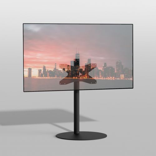 Vloerstandaard SPHERE zwart 80 cm VESA 400x200