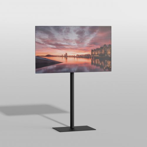 Vloerstandaard SQUARE zwart 120 cm MULTIFIT VESA 100x100 tot 400x400