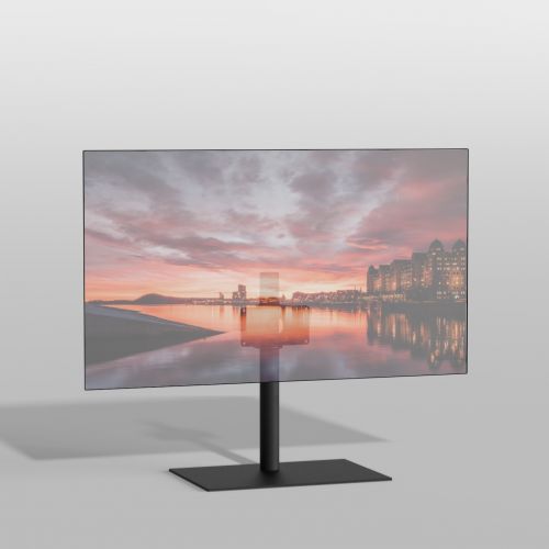 Vloerstandaard SQUARE zwart 60 cm VESA 200x100