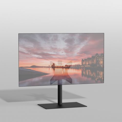 Vloerstandaard SQUARE zwart 60 cm VESA 300x300