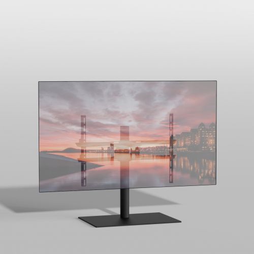 Vloerstandaard SQUARE zwart 60 cm VESA 600x400