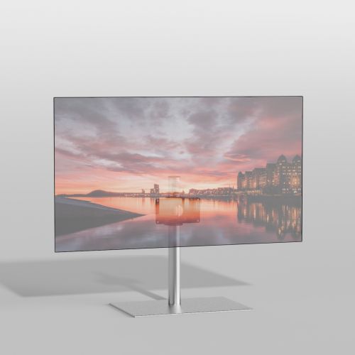 Vloerstandaard SQUARE rvs 60 cm VESA 200x100