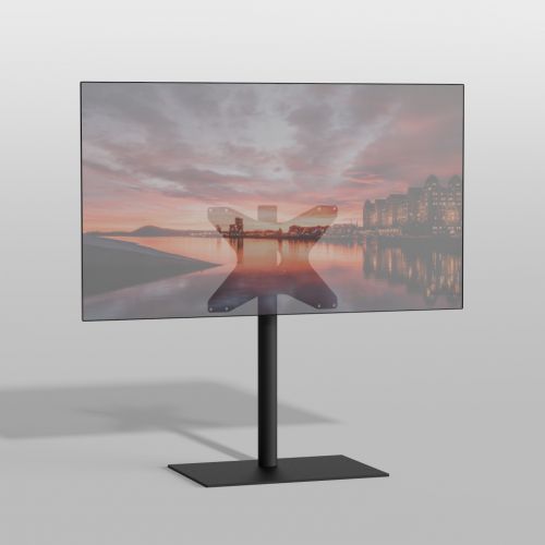 Vloerstandaard SQUARE zwart 80 cm VESA 400x300