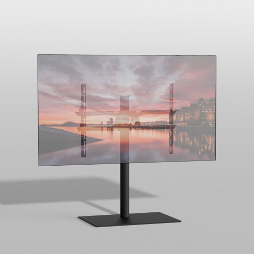 Vloerstandaard SQUARE zwart 80 cm VESA 600x400