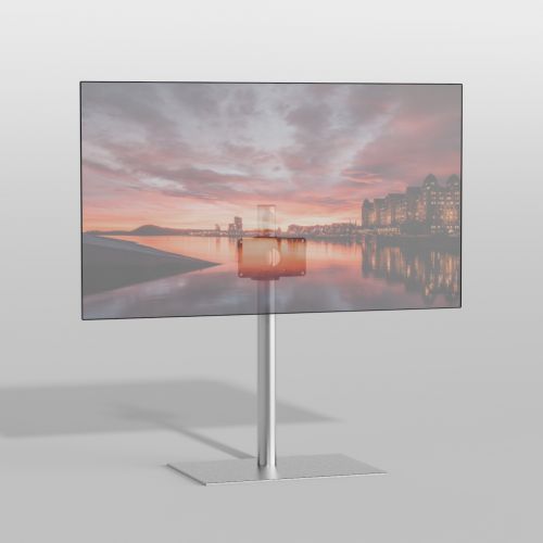 Vloerstandaard SQUARE rvs 80 cm VESA 200x100