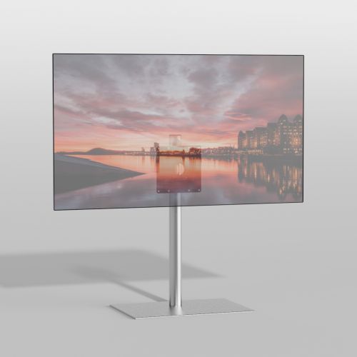 Vloerstandaard SQUARE rvs 80 cm VESA 200x200