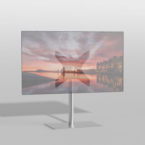 Vloerstandaard SQUARE rvs 80 cm VESA 400x400