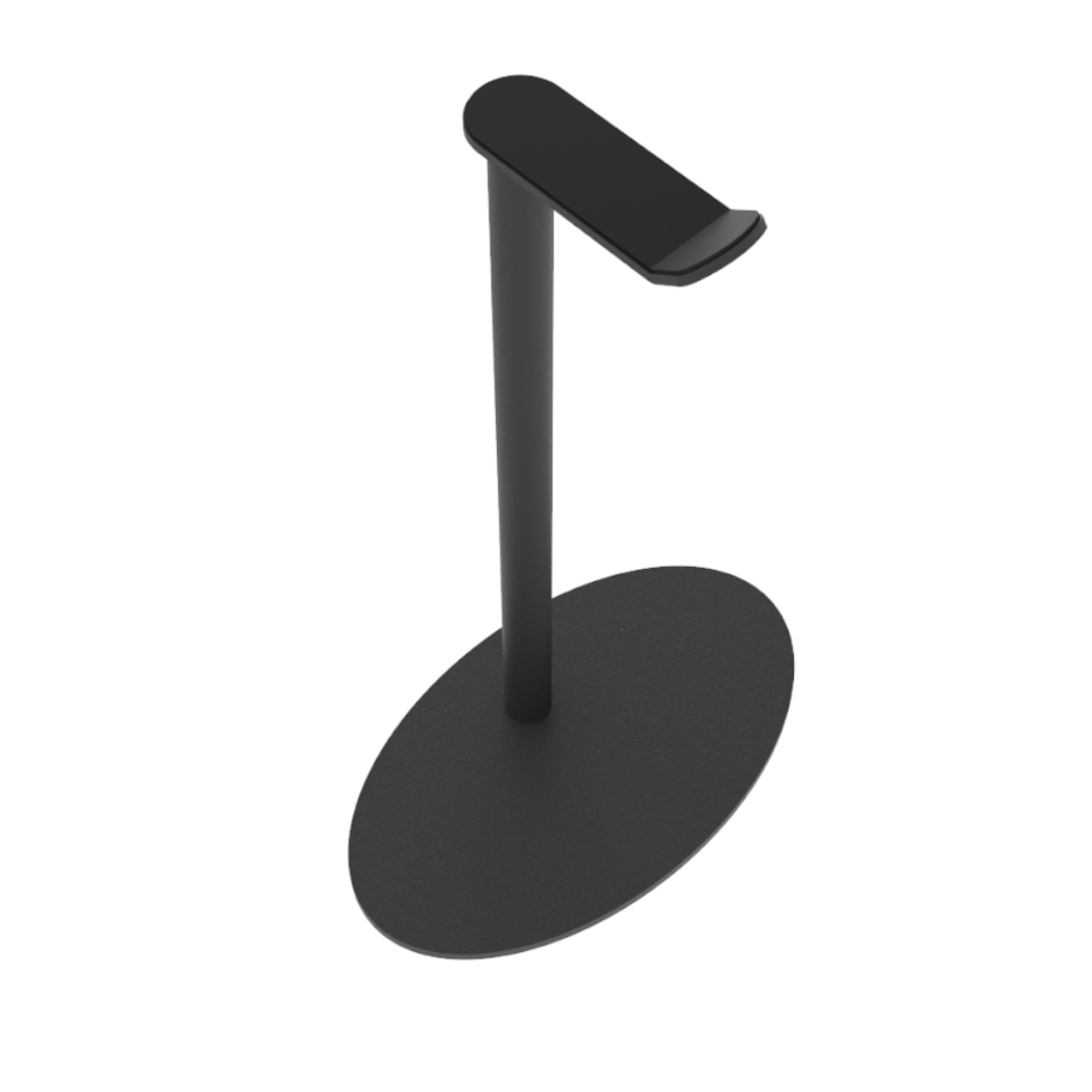 Hoofdtelefoon standaard Ellips – Trendy zwart staal