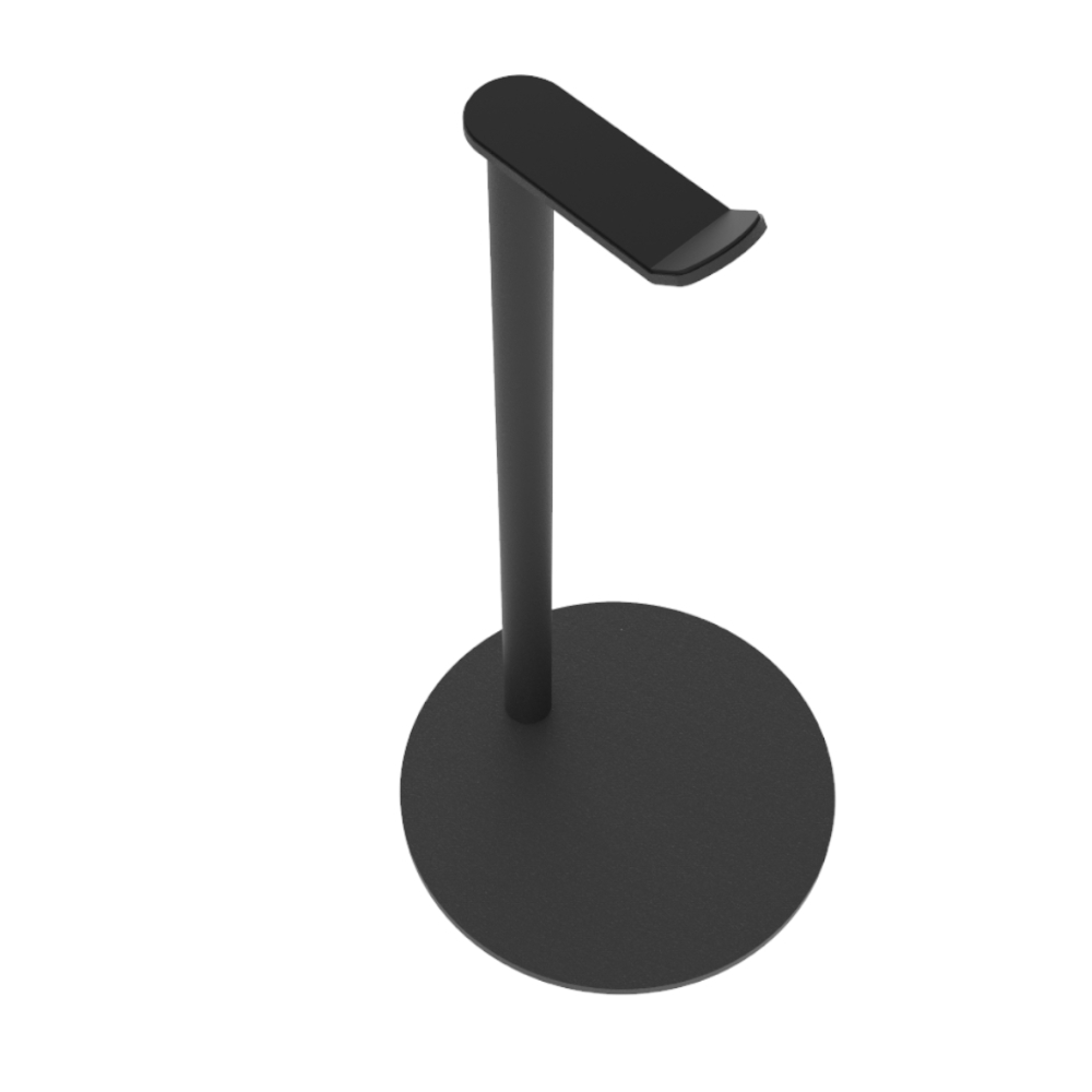 Hoofdtelefoon standaard Sphere – Trendy zwart staal